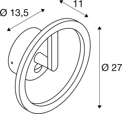 Q-RING, Wandleuchte, Sensor, 3000 K, IP54, weiß
