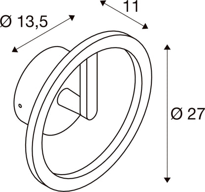 Q-RING, Wandleuchte, 3000 K, PHASE, IP65, schwarz