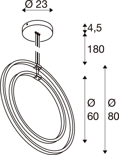 ONE VERTICAL PD, Pendelleuchte, 180 cm, 2700/3000 K, PHASE, messing