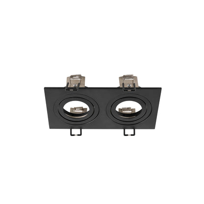 NEW TRIA® 155, Deckeneinbauring, L: 17 B: 9 H: 4 cm, zweiflammig, IP 20, schwarz