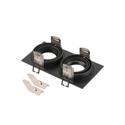NEW TRIA® 155, Deckeneinbauring, L: 17 B: 9 H: 4 cm, zweiflammig, IP 20, schwarz
