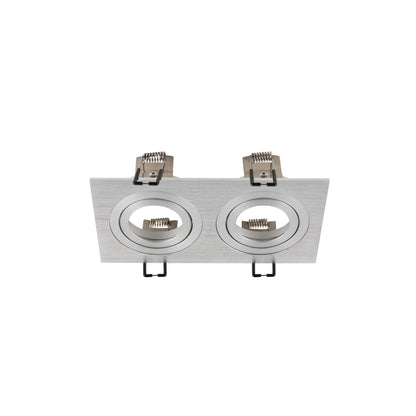 NEW TRIA® 155, Deckeneinbauring, L: 17 B: 9 H: 4 cm, zweiflammig, IP 20, aluminium