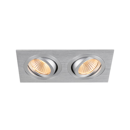 NEW TRIA® 155, Deckeneinbauring, L: 17 B: 9 H: 4 cm, zweiflammig, IP 20, aluminium