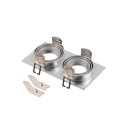 NEW TRIA® 155, Deckeneinbauring, L: 17 B: 9 H: 4 cm, zweiflammig, IP 20, aluminium