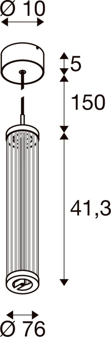QUIMERA, Pendelleuchte, Pendellänge 150 cm, 2700/3000 K, PHASE, gebürstet messing