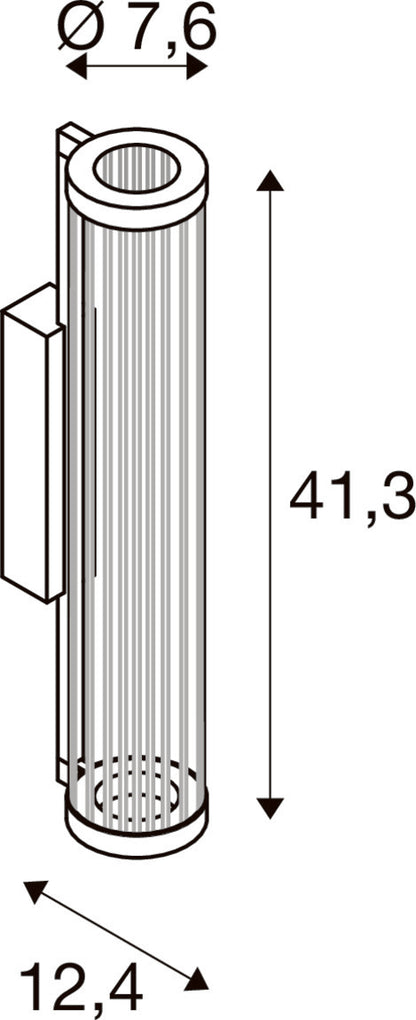 QUIMERA, Wandaufbauleuchte, 2700/3000 K, PHASE, gebürstet messing