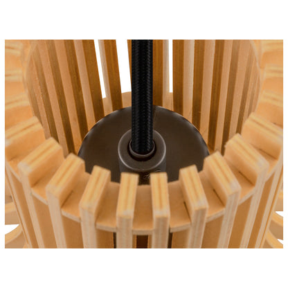 WUD, Pendelleuchte, E27, ballshape, offenes Kabelende, 1x max. 60 W, schwarz