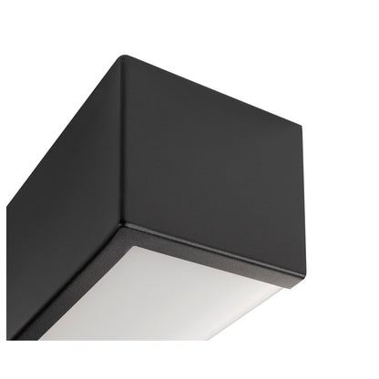 CHROMBO, Wandaufbauleuchte, quadratisch, 3000 K, 8 W, PHASE, 120°, schwarz