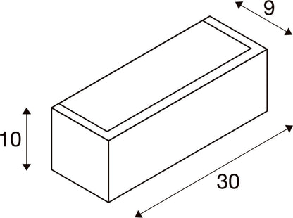 CHROMBO, Wandaufbauleuchte, quadratisch, 3000 K, 8 W, PHASE, 120°, schwarz