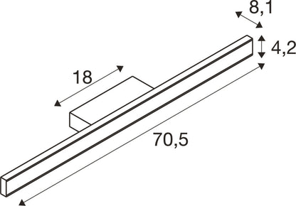 ONE LINEAR 70, Wandaufbauleuchte, UP/DOWN, 2700/3000 K, PHASE, weiß