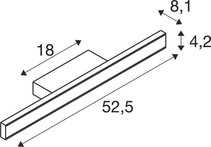 ONE LINEAR 50, Wandaufbauleuchte, UP/DOWN, 2700/3000 K, PHASE, weiß