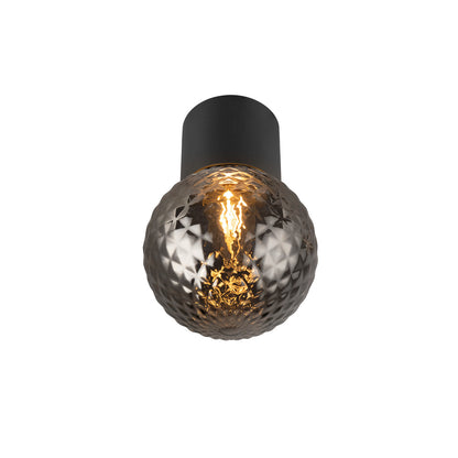 VARYT, Deckenaufbauleuchte, rund, 1x max. 6 W, E14, schwarz