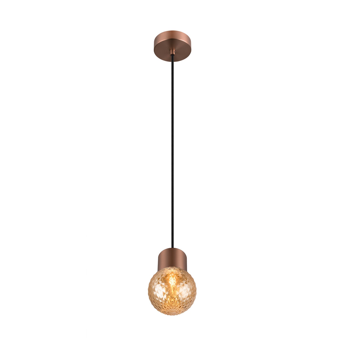 VARYT, Pendelleuchte, E14, Pendellänge 150 cm, 1x max. 6 W, kupfer