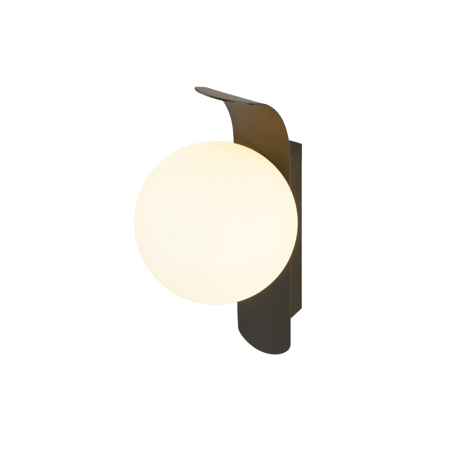 SUN, Wandaufbauleuchte, rund, 1x max. 40 W, LED-Leuchtmittel, G9, PHASE, schwarz