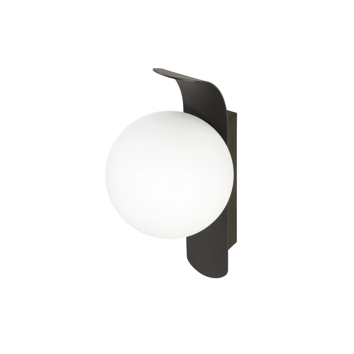 SUN, Wandaufbauleuchte, rund, 1x max. 40 W, LED-Leuchtmittel, G9, PHASE, schwarz
