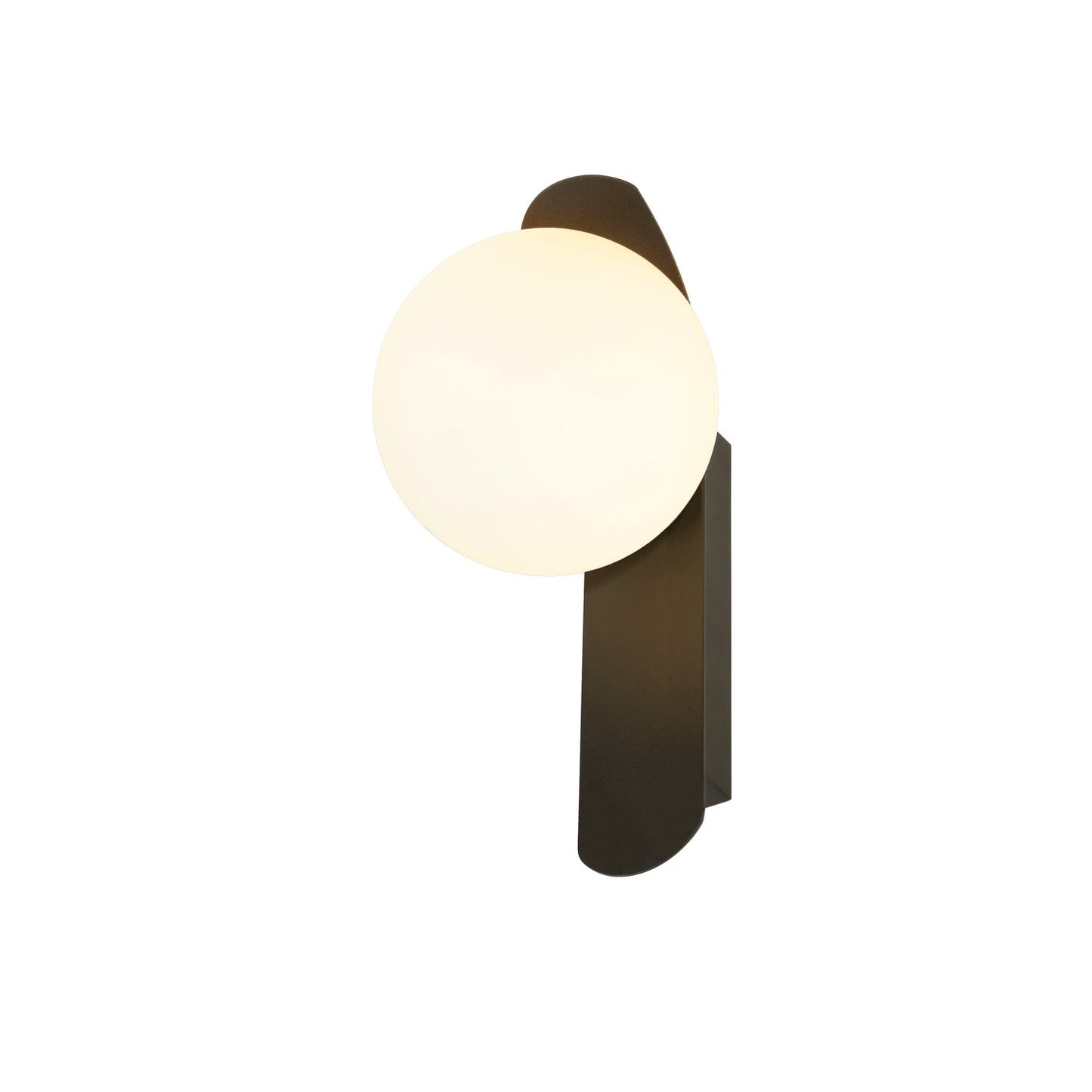 SUN, Wandaufbauleuchte, rund, 1x max. 40 W, LED-Leuchtmittel, G9, PHASE, schwarz
