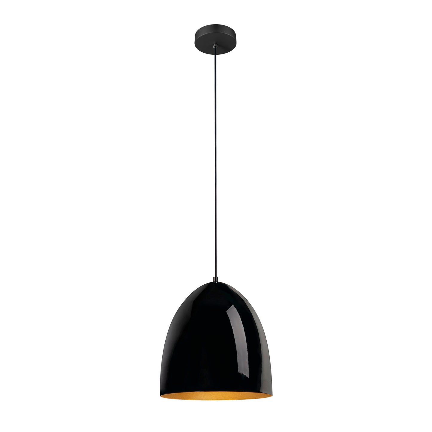 PARA CONE 30, Pendelleuchte, Pendellänge 250 cm, E27, 1x max. 60 W, schwarz / gold