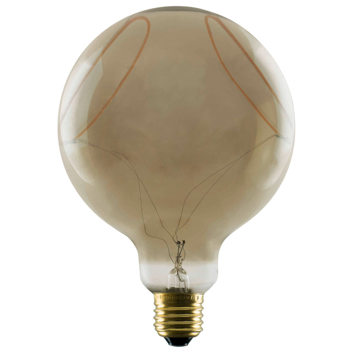 LED Globe 125 2x slanting Soft Curve, LED-Leuchtmittel, smokey, E27, PHASE, 6 W, 1900 K