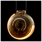 LED Illusion Globe 125 Crescent slanting, LED-Leuchtmittel, smokey, E27, PHASE, 6 W, 1900 K