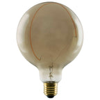 LED Illusion Globe 125 Crescent slanting, LED-Leuchtmittel, smokey, E27, PHASE, 6 W, 1900 K