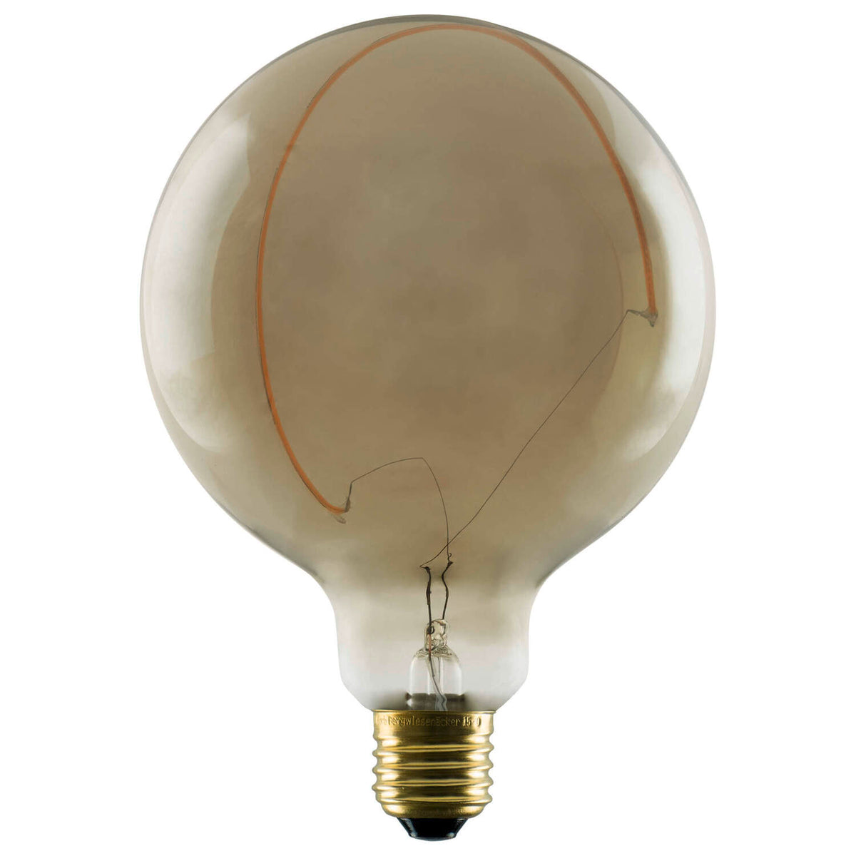 LED Illusion Globe 125 Crescent slanting, LED-Leuchtmittel, smokey, E27, PHASE, 6 W, 1900 K