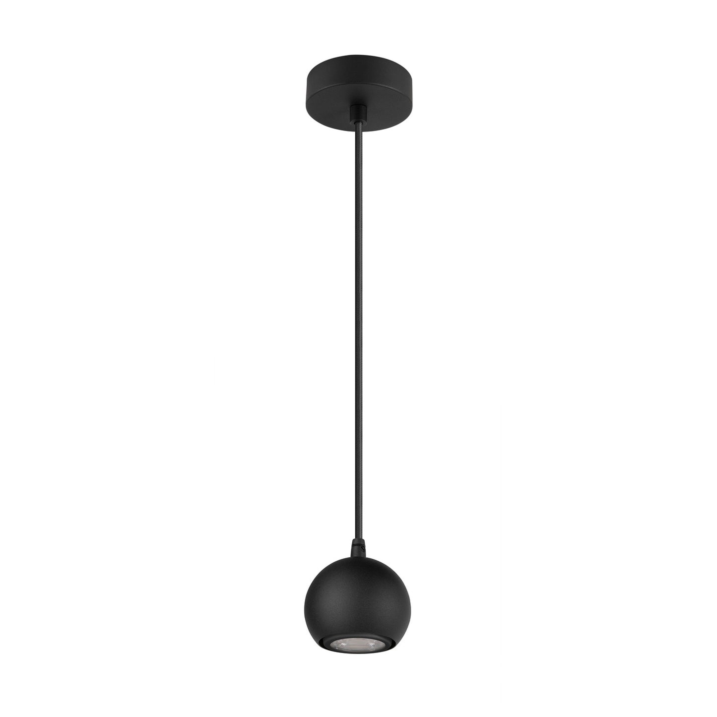 LIGHT EYE® 90, Pendelleuchte, GU10, Pendellänge 150 cm, 1x max. 6 W, matt schwarz
