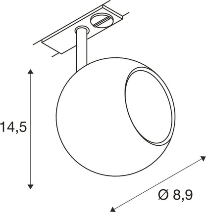 LIGHT EYE® 90, 1~ Spot, rund, GU10, 1x max. 6 W, matt weiß