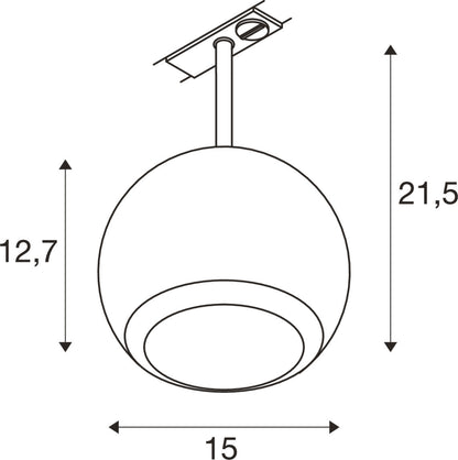 LIGHT EYE ® 150, 1~ Spot, rund, GU10, 1x max. 13 W, matt schwarz