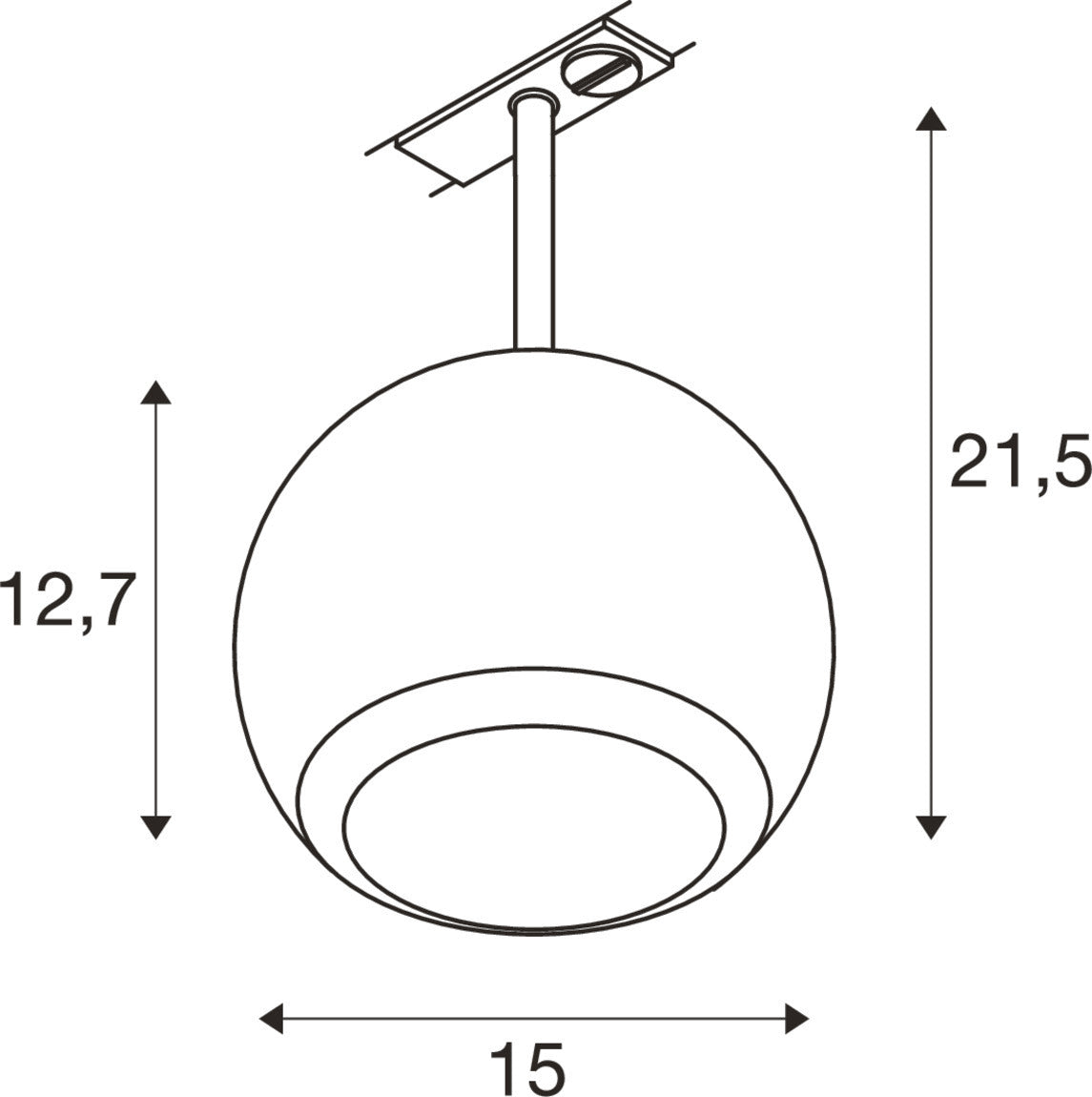 LIGHT EYE ® 150, 1~ Spot, rund, GU10, 1x max. 13 W, matt weiß