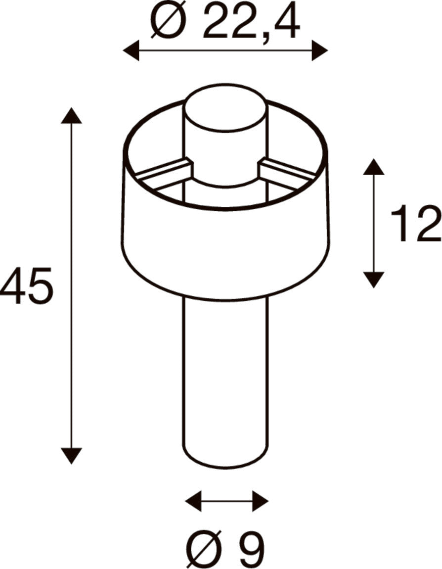 PHOTONI CYL POLE 45, Stehleuchte, E27, 1x max. 13 W, schwarz