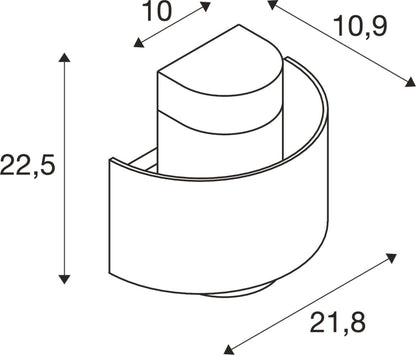 PHOTONI CYL, Wandaufbauleuchte, zylindrisch, 1x max. 13 W, E27, rost