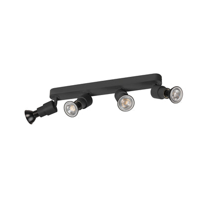 PURI 2.0 Basic, Wand- und Deckenaufbauleuchte, long, 4 x max. 6 W GU10, schwarz
