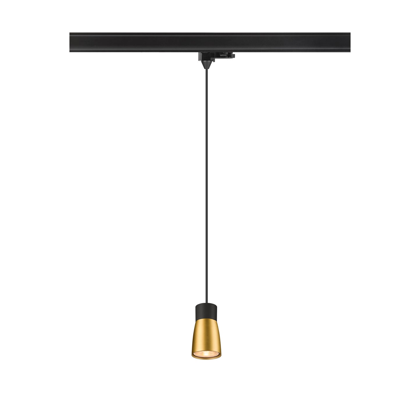PURI 2.0 Dome, 3~ Pendelleuchte, GU10, Pendellänge 200 cm, 1x max. 6 W, schwarz / gold