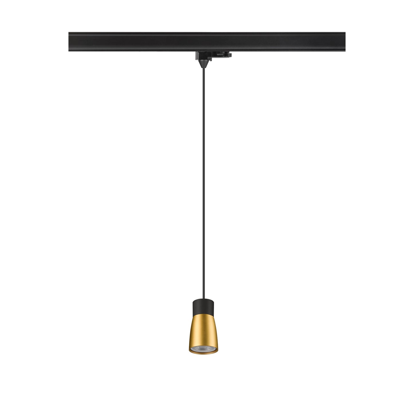 PURI 2.0 Dome, 3~ Pendelleuchte, GU10, Pendellänge 200 cm, 1x max. 6 W, schwarz / gold