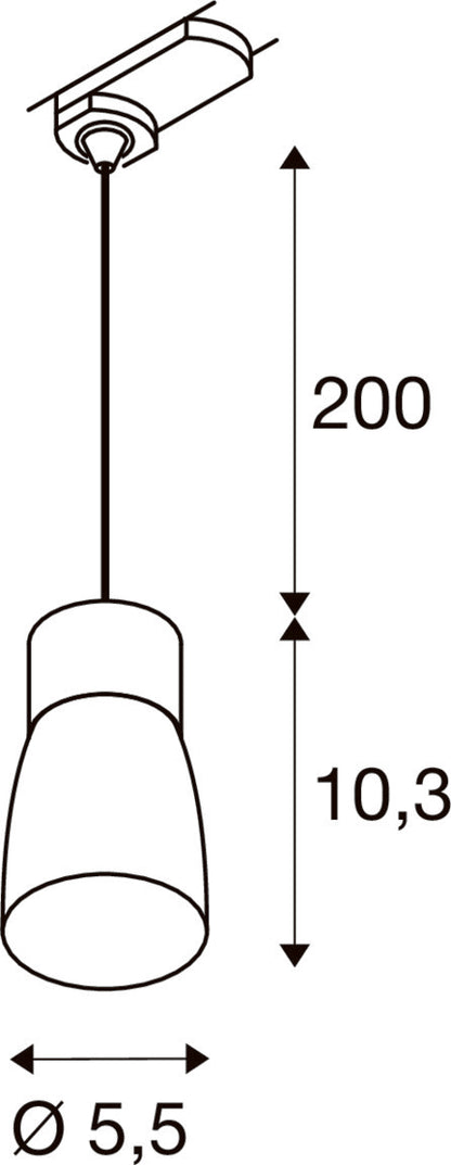 PURI 2.0 Dome, 3~ Pendelleuchte, GU10, Pendellänge 200 cm, 1x max. 6 W, schwarz / gold