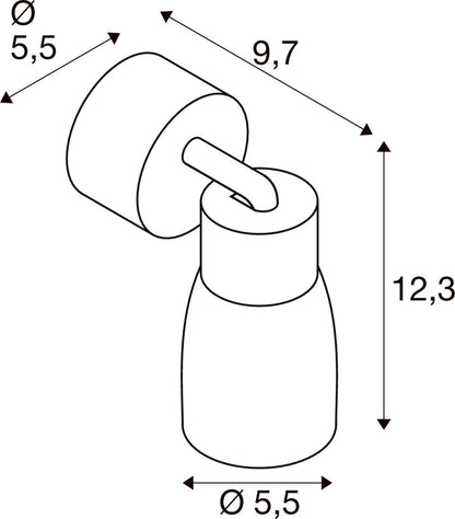PURI 2.0 Dome, Wand- und Deckenaufbauleuchte, 1x max. 6 W GU10, schwarz