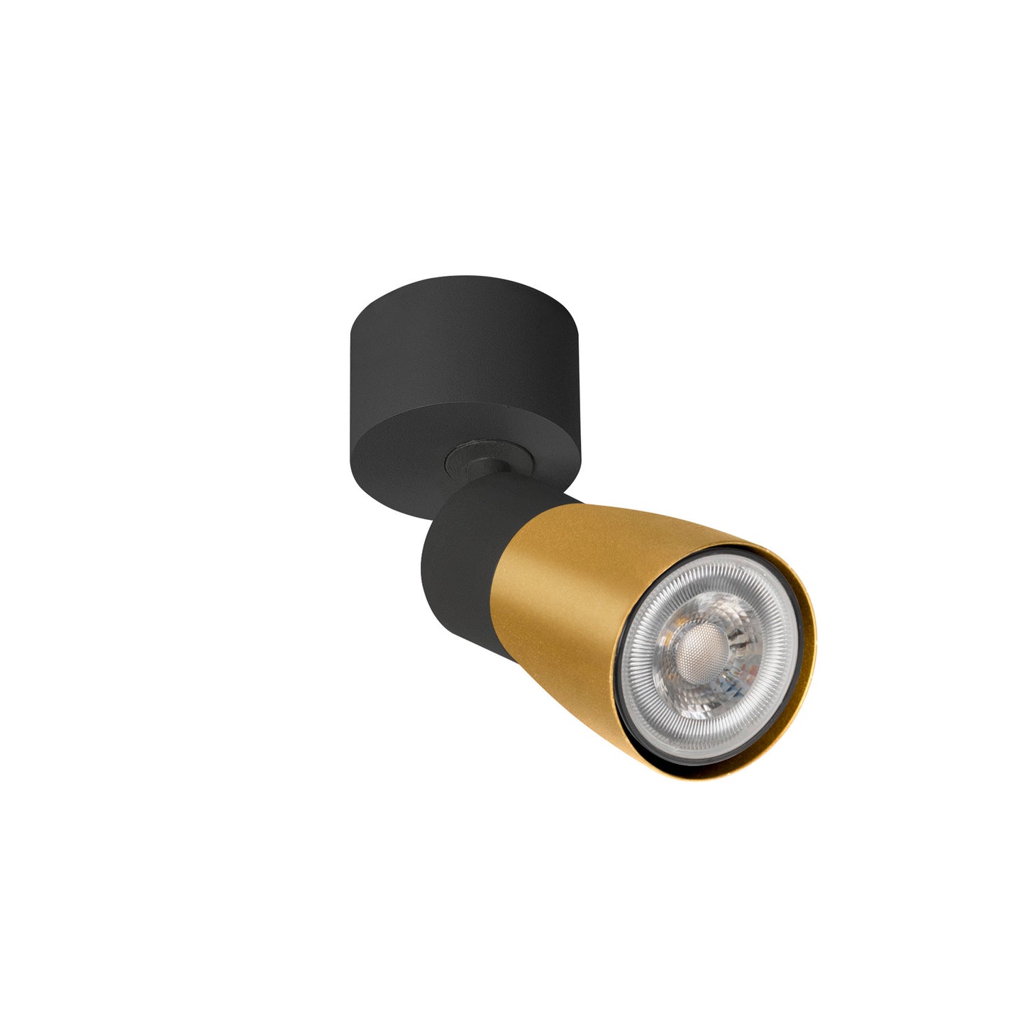 PURI 2.0 Dome, Wand- und Deckenaufbauleuchte, 1x max. 6 W GU10, schwarz / gold