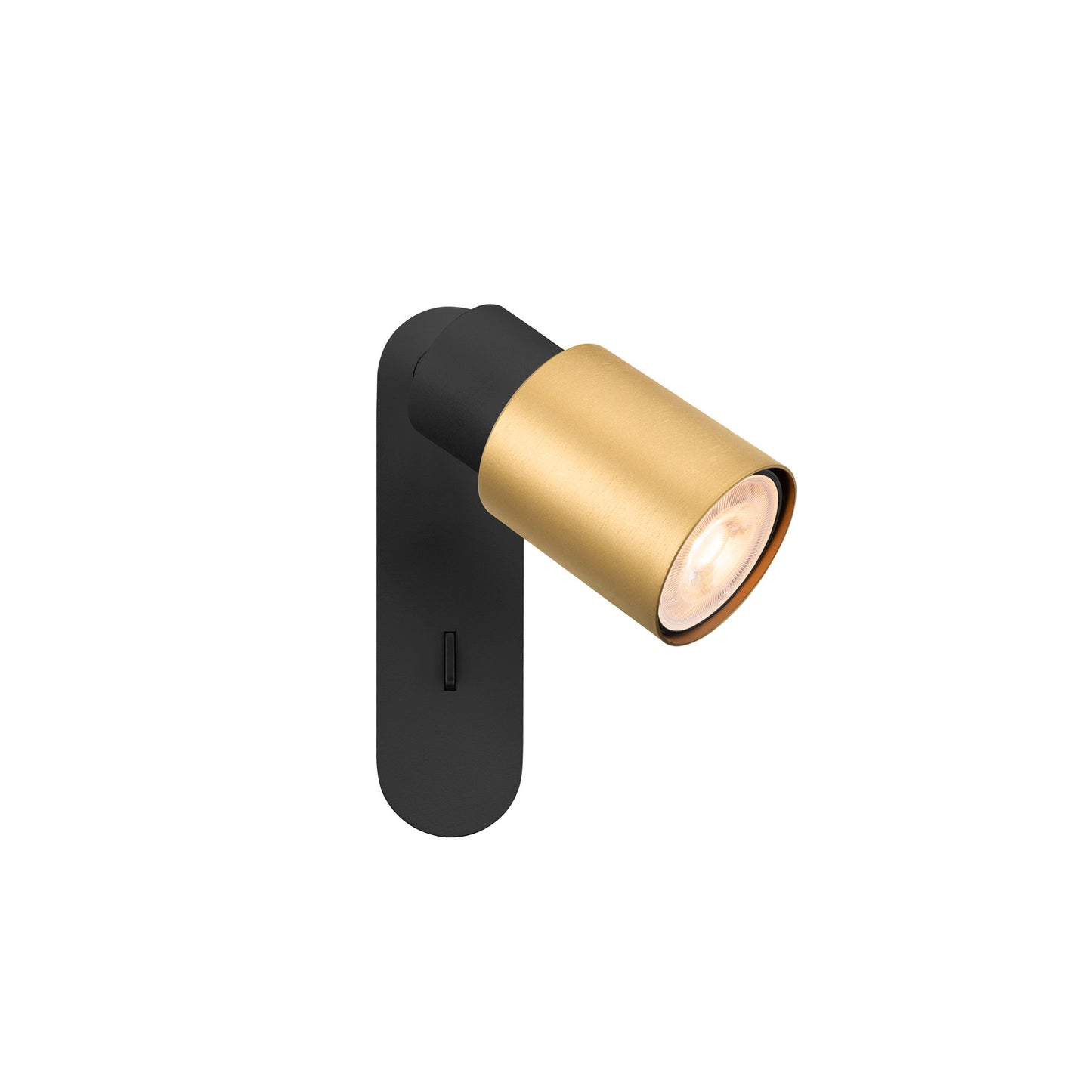 PURI 2.0 Tube, Wand- und Deckenaufbauleuchte, Schalter, rechteckig, 1x max. 6 W GU10, schwarz / gold