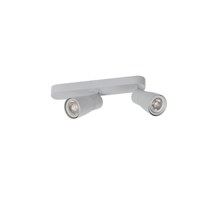 PURI 2.0 Dome, Wand- und Deckenaufbauleuchte, asymmetrisch, 2 x max. 6 W GU10, grau