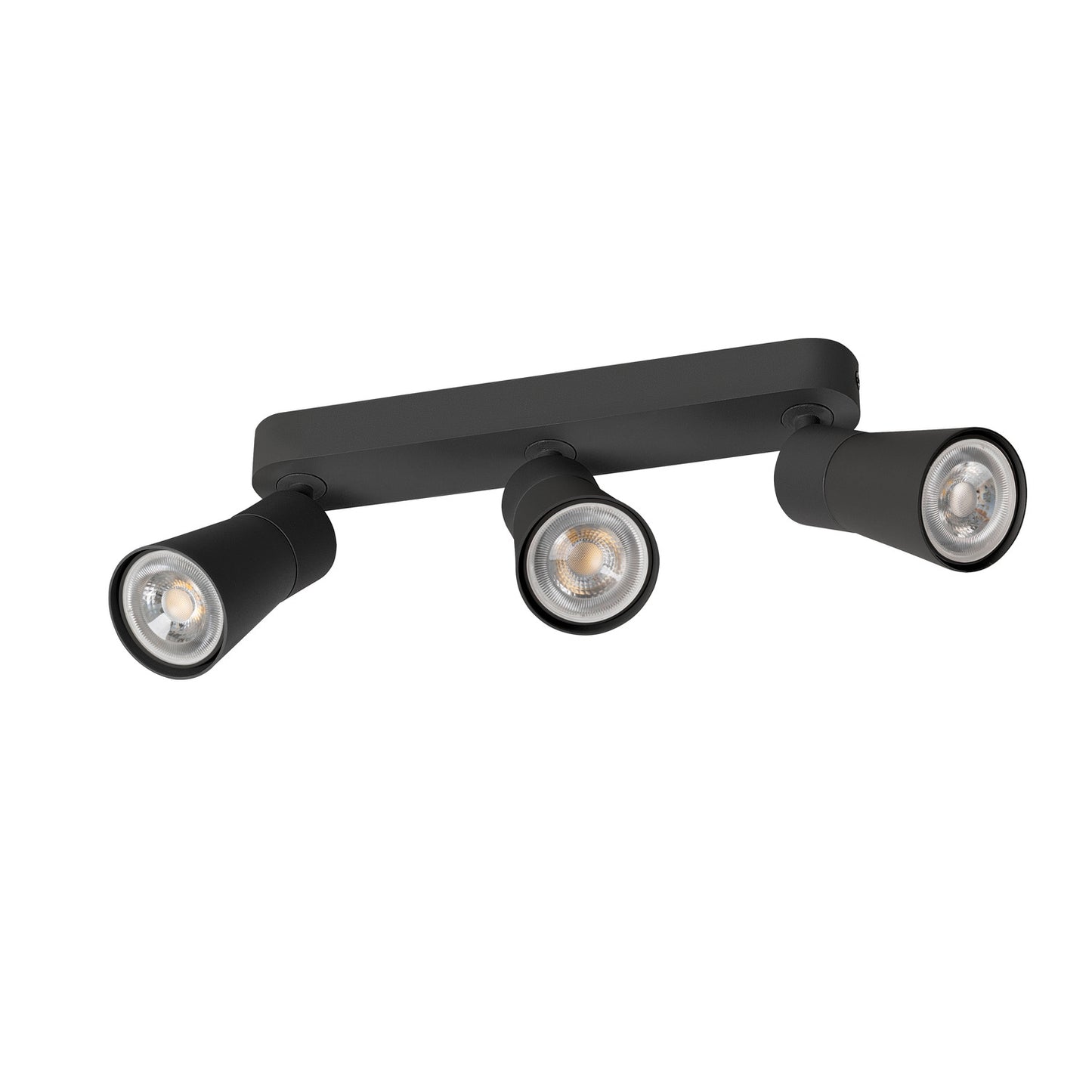 PURI 2.0 Cone, Wand- und Deckenaufbauleuchte, long, 3 x max. 6 W GU10, schwarz
