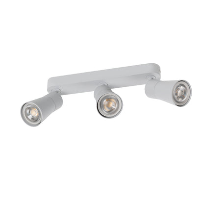 PURI 2.0 Cone, Wand- und Deckenaufbauleuchte, long, 3 x max. 6 W GU10, grau