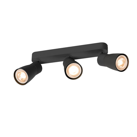 PURI 2.0 Dome, Wand- und Deckenaufbauleuchte, long, 3 x max. 6 W GU10, schwarz