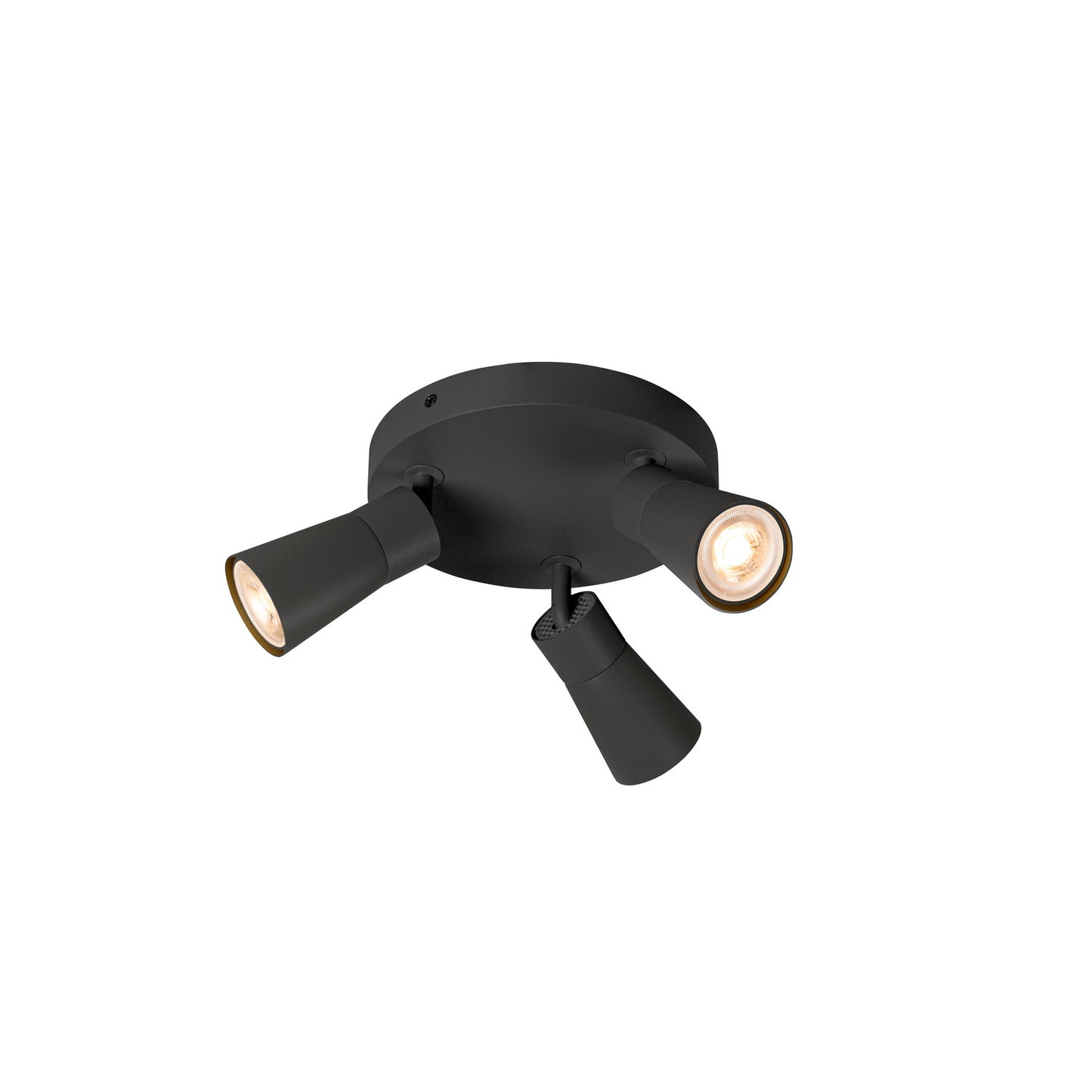 PURI 2.0 Cone, Wand- und Deckenaufbauleuchte, rund, 3 x max. 6 W GU10, schwarz