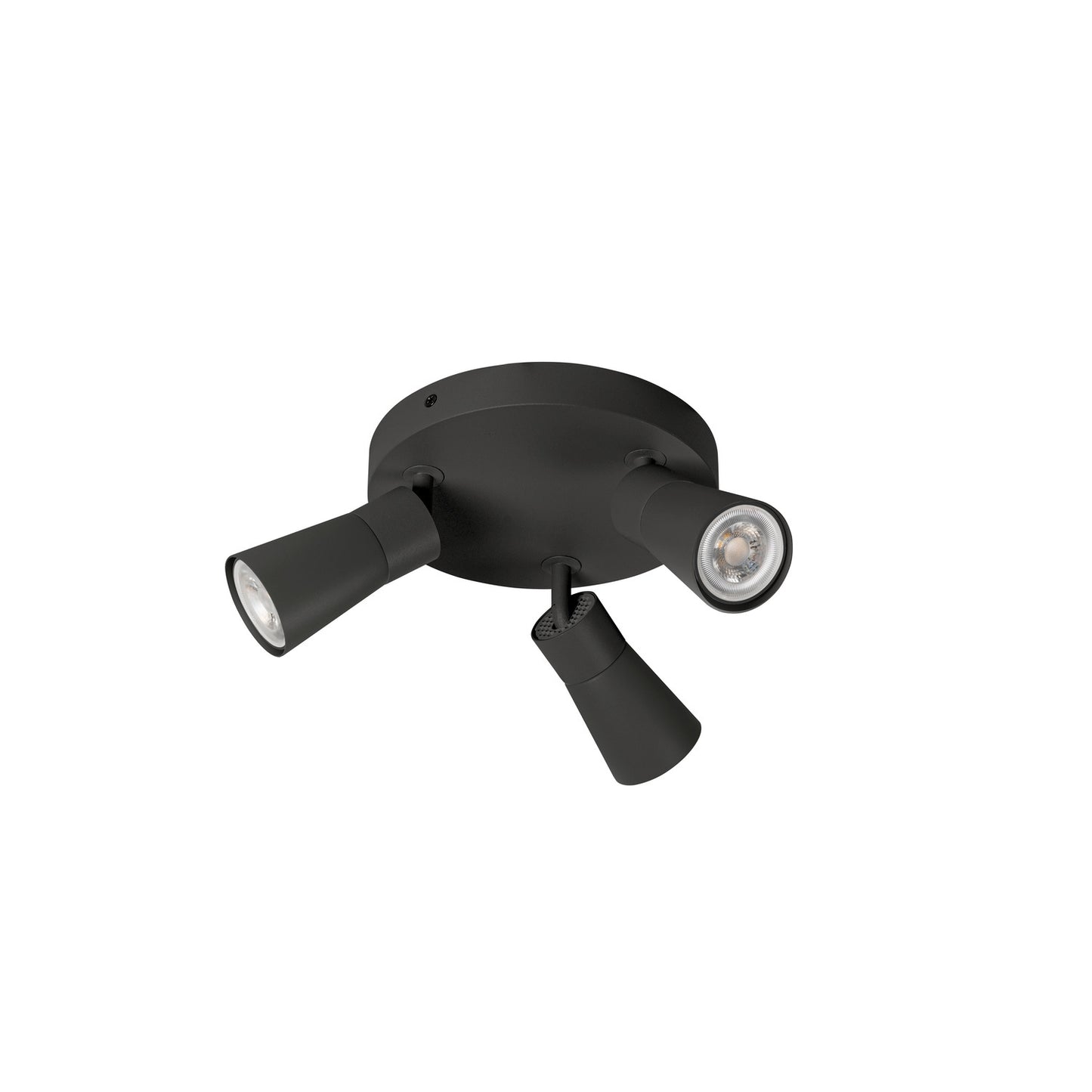 PURI 2.0 Cone, Wand- und Deckenaufbauleuchte, rund, 3 x max. 6 W GU10, schwarz