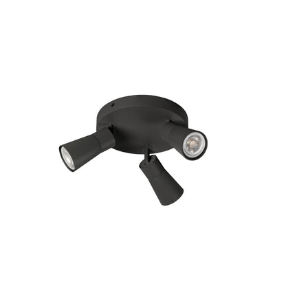 PURI 2.0 Cone, Wand- und Deckenaufbauleuchte, rund, 3 x max. 6 W GU10, schwarz