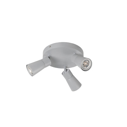 PURI 2.0 Cone, Wand- und Deckenaufbauleuchte, rund, 3 x max. 6 W GU10, grau