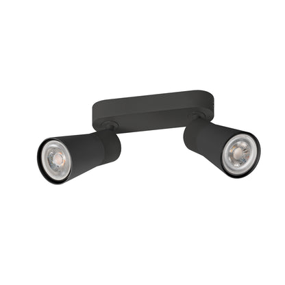 PURI 2.0 Cone, Wand- und Deckenaufbauleuchte, long, 2 x max. 6 W GU10, schwarz