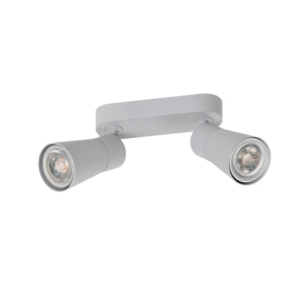 PURI 2.0 Cone, Wand- und Deckenaufbauleuchte, long, 2 x max. 6 W GU10, grau