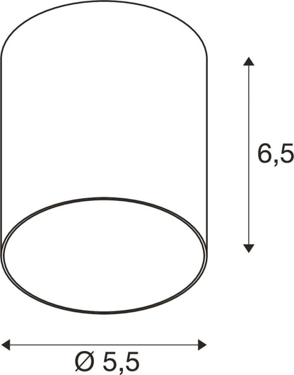 PURI 2.0 Tube, Leuchtenschirm, H: 6.5 cm, aluminium