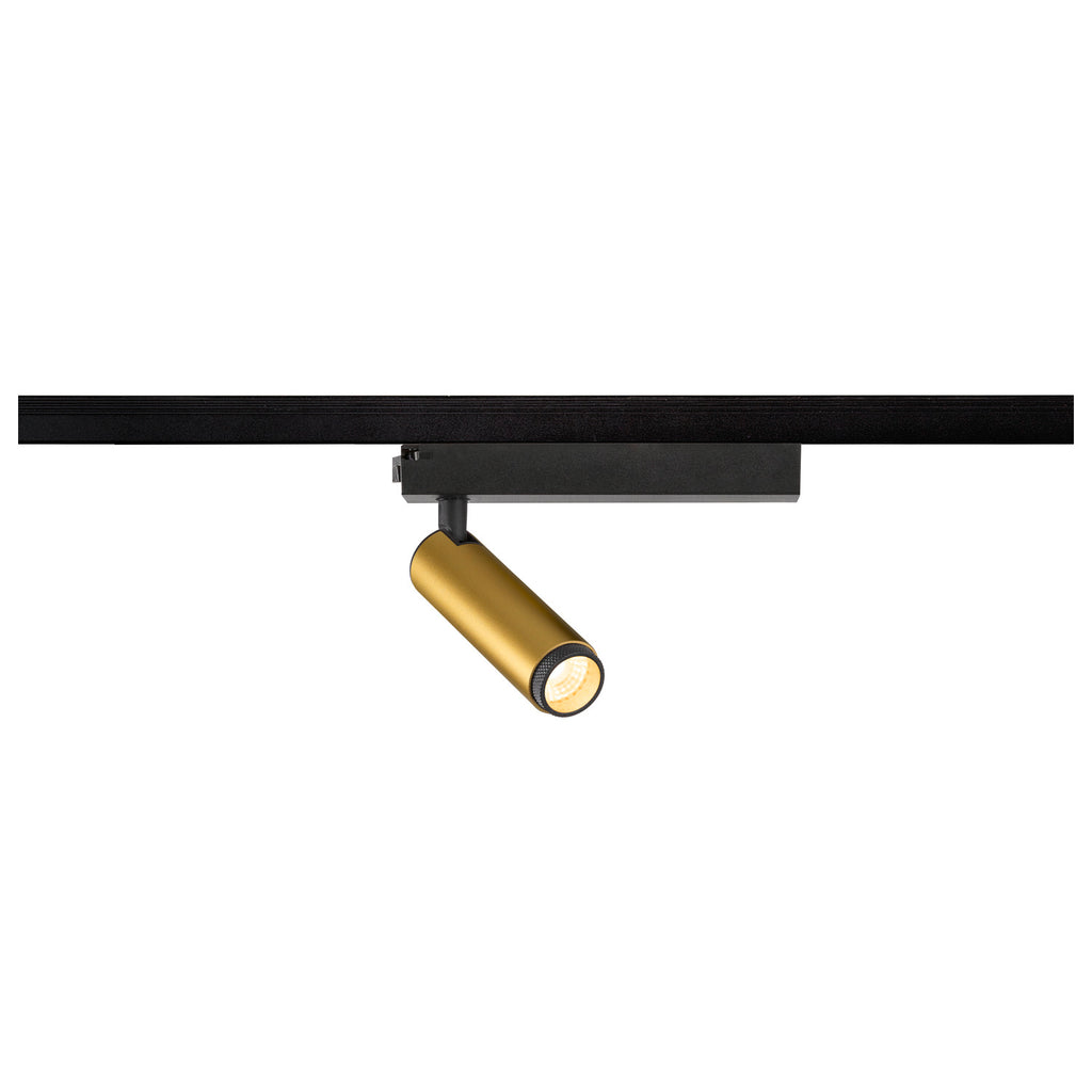 GRIP! S, 1~ Spot, zylindrisch, 3000 K, 11 W, PHASE, 29°, gold / schwarz